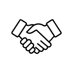 Naklejka premium Hands shaking to signify agreement and collaboration concept of icon 