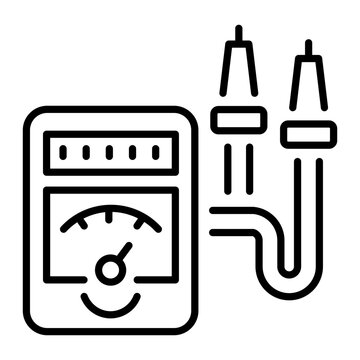 An outline style icon showing multimeter tool