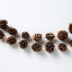 Decorative pine cone garland for home and seasonal decor