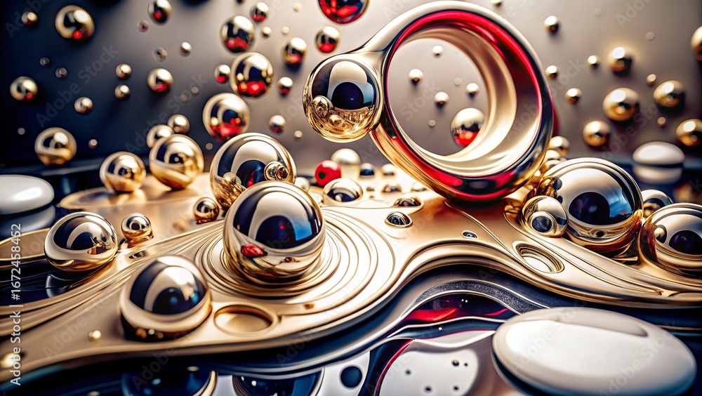 Aufkleber 3d rendering of abstract fractal background for creative design looks like oil drops,colorful abstra