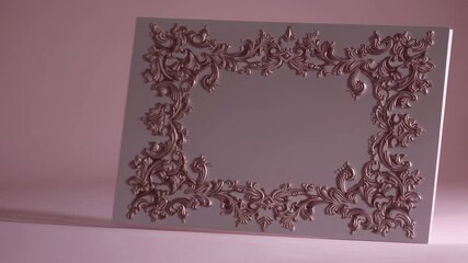 Blank Greeting Card Displayed on Soft Pink Backdrop for Special Occasions