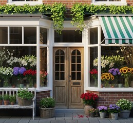 balcony with flowers