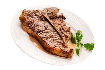 t-bone steak roast cut of meat juicy roast beef tasty snack fresh delicious gourmet food background on the table rustic food top view copy space