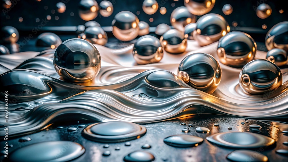 Aufkleber 3d rendering of abstract fractal background for creative design looks like oil drops,colorful abstra