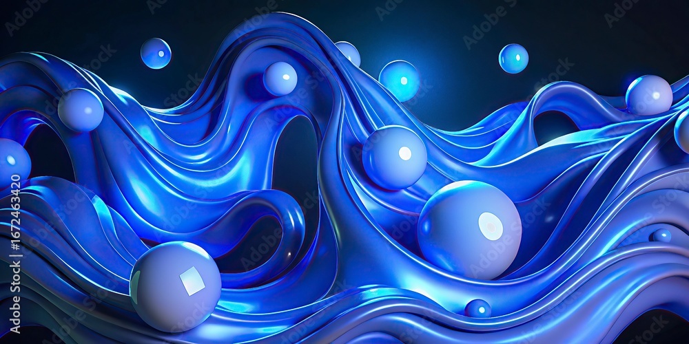 Aufkleber 3d rendering of abstract fractal background for creative design looks like oil drops,colorful abstra