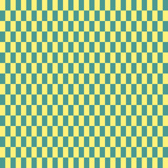 Seamless vector checked pattern or mint green and yellow background for tile wallpaper