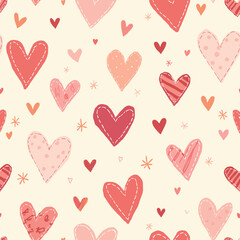 seamless background with hearts