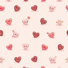 seamless pattern with hearts