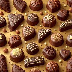 chocolate candies in a box