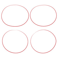 Hand drawing circle line sketch set. doodle round circles for message note mark design element. Doodle set of black hand drawn circle line.  Different circles vector illustration. 