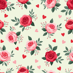 seamless pattern with roses
