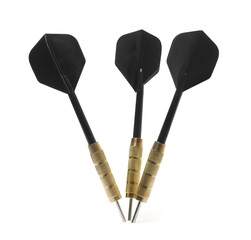 Black dart arrows with isolated on white, clipping path