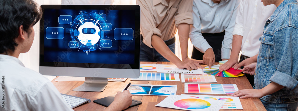 Poster chatbot software application for brisk online business that automatically reply to customer question
