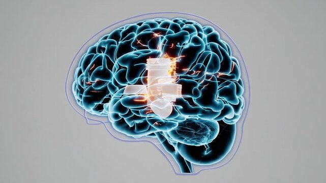conceptual representation of the impact of substance abuse on neurological processes and mental health