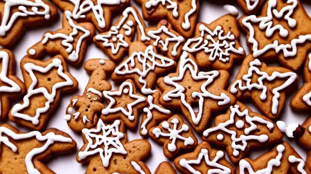 Festive Spiced Biscuit Pattern Designed for Holiday Backdrops