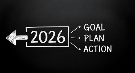 Fototapeta premium Planning for the Future Aims and Goals for the Year 2026