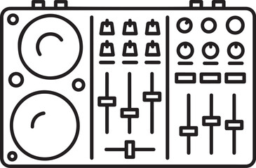 DJ Mixer Minimal Line Icon
