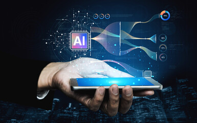 AI Assistant Brain Processor with LLM Technology, Big Data, Machine Learning, Generative AI for Business Support, Future Agentic AI Technology and Artificial Intelligence Prompt Engineering. Spline