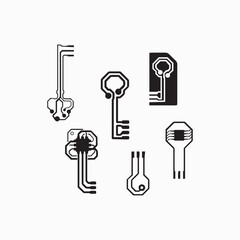 set of keys icons
