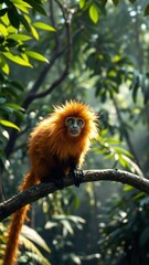 Fototapeta premium Golden lion tamarin