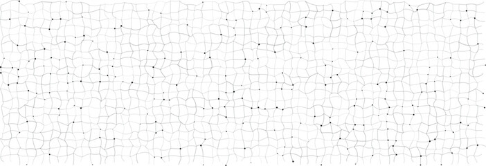 Geometric topographic pattern with sci-fi complex network lines and subtle black dots, ideal for backgrounds, technology, or science themes, isolated on white background vector illustration