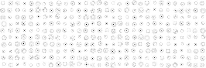 Abstract sci-fi pattern with chaotic circular signal nodes, ideal for technology backgrounds, digital interfaces, or futuristic design projects, isolated on white background vector illustration