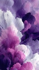 Naklejka premium Abstract floral explosion of purple and pink hues