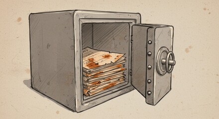 A metal safety deposit box with a digital lock is a secure kitchen appliance