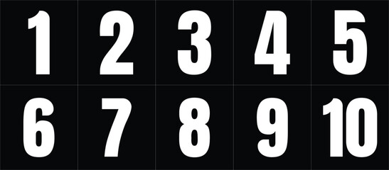 Set of numbers. Number circles set 1 to 10. Set of Round 1-10 numbers icon for education. Bullet point number icons collection 1-10. Numeral typographic line and flat icons set. Vector illustration.