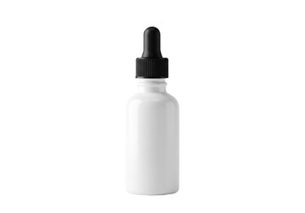 Sleek white dropper bottle for essential oils or serum perfect for your branding and product mockups