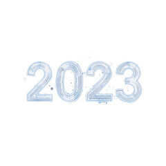 Glistening 2023 isolated on transparent background transparent background