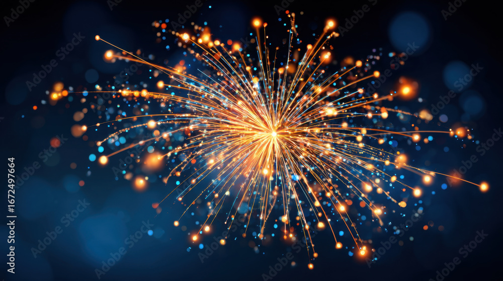 Aufkleber bright and vibrant explosion of light with sparkling particles creating festive atmosphere. this stu
