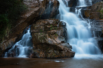 Rock Waterfall with Multiple Cascades