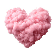 fluffy heart shaped pink cloud png