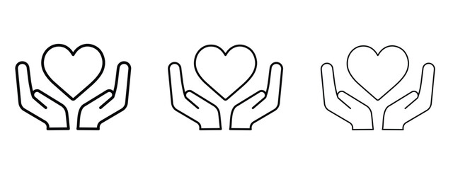 Selfcare icon in outline stroke style symbol.