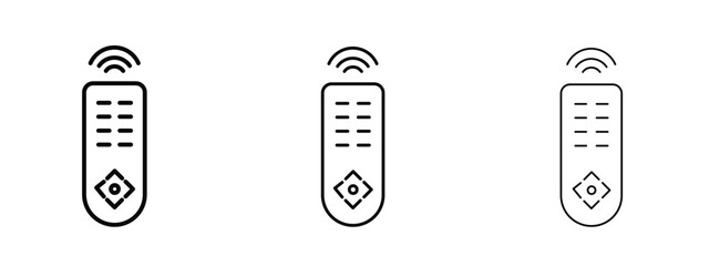 Remote icon in outline stroke style symbol.