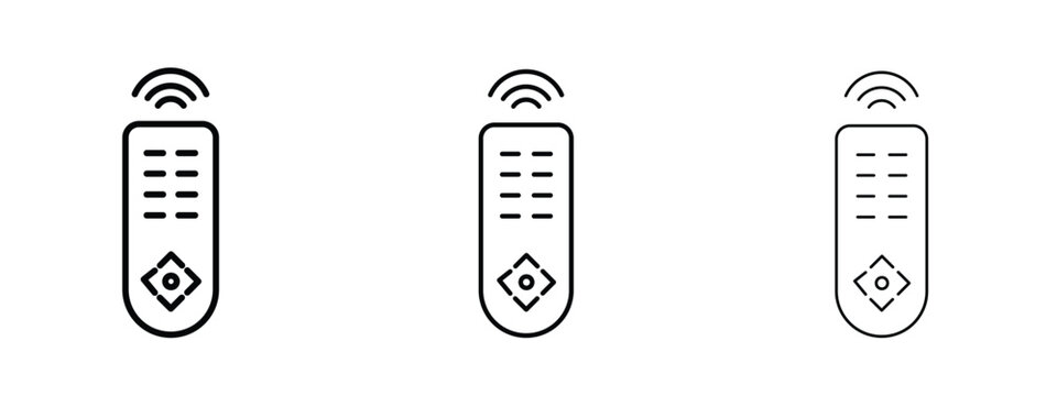 Remote icon in outline stroke style symbol.