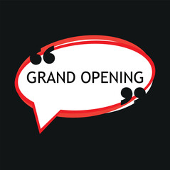 Grand opening banner template retail promotion and announcement. . Advertising design with megaphone for social network. Vector on transparent background