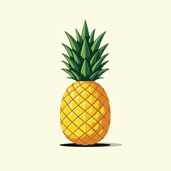 Bright Tropical Pineapple Illustration &ndash; Colorful Fruit Vector Art