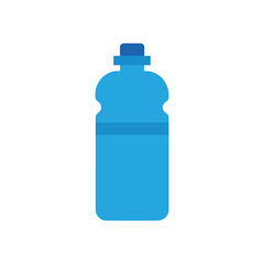 A plastic blue water bottle vector illustration