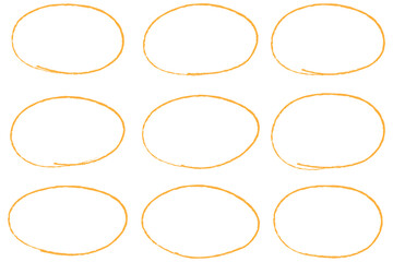 Hand drawn circle line vector illustration doodle sketch style for concept design. doodle round circles for message note mark design element. vector illustration