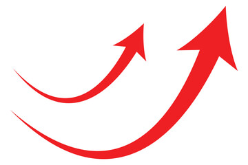 red curve arrows icon. eps 10