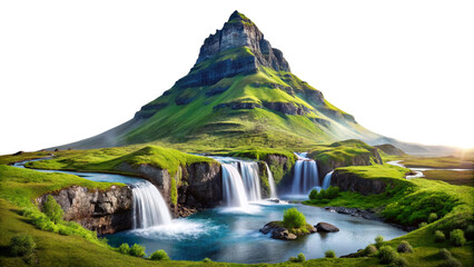 waterfall in the mountains