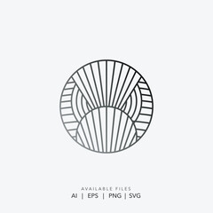 Modern Mandala Flower Logo Vector, Creative Geometric Star Emblem, Elegant and Abstract Floral Logo Template