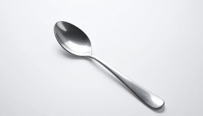 Silver Spoon Isolated on a White Background for Kitchen and Dining Use