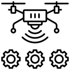 Obraz premium Drone Automation Icon