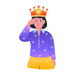 An illustration of digital tycoon designed in flat style