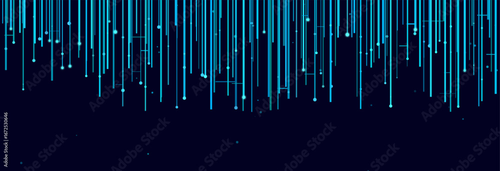 Aufkleber abstract vector tech background with vertical lines and digital elements.