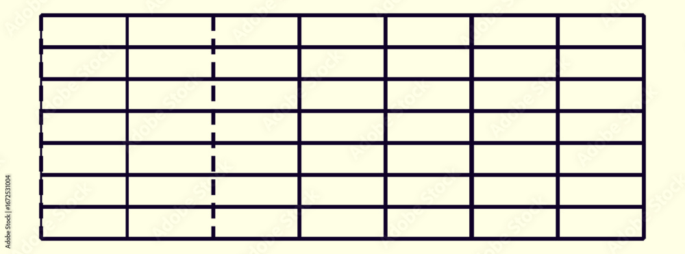 Aufkleber grid pattern with dashed lines on light background.