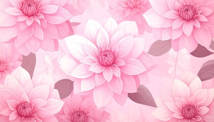 Fototapeta premium Delicate pink floral pattern